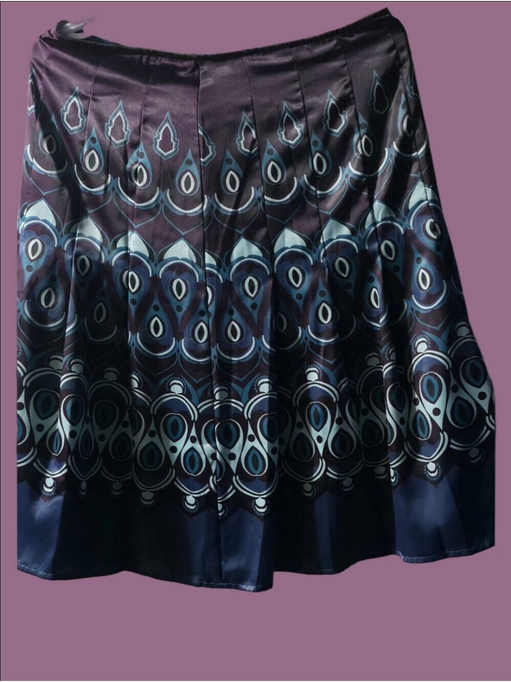 4/$97 Deal! Women’s Navy Blue Patterned A-Line Skirt In Beautiful Colours